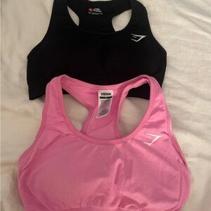 Gymshark sports bras size small pink and black